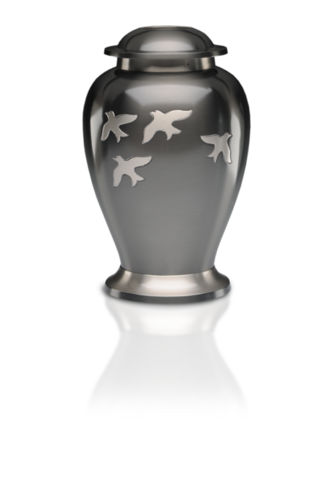 Avondale Urn with Birds in Flight in Beautiful Slate Adult