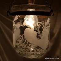 Modern Art Cutting Glass Antique Wall Hanging - Color: Transparent