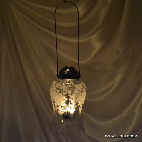 Transparent Silver Glass Wall Hanging For Home Decor - Finish: Handmade