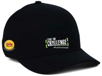 Golf Cap - Cotton Material, One Size Fits Most, Black Color - Snapback Closure, Curved Visor, Printed Design Embroidery