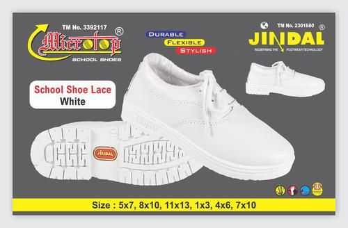 Washable Boys School Shoe White