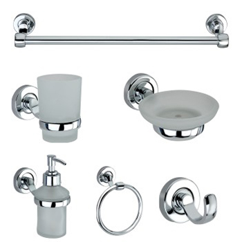 6 Piece Bathroom Accessories Set - Stainless Steel Round Shape | Elegant Design with Excellent Moisture Resistance Robust Corrosion Protection