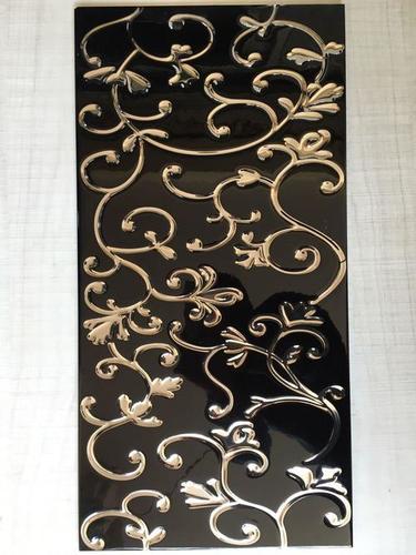 Gold Decorative Wall Tiles - Ceramic Material, Acid-Resistant | Polished Surface, Gloss and Matt Finishes, Square Edge Pattern, Ideal for Interior Decor
