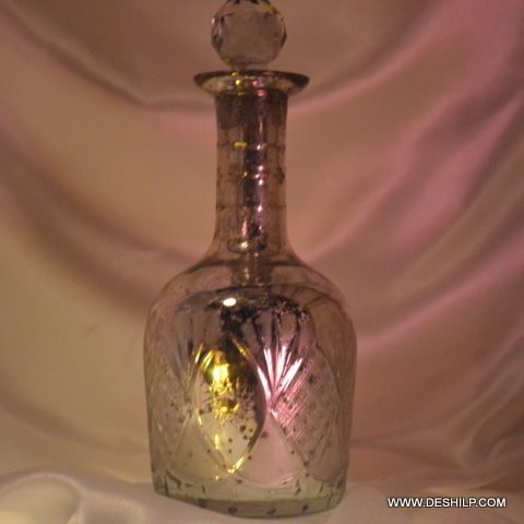 Silver Glass Perfume Bottle