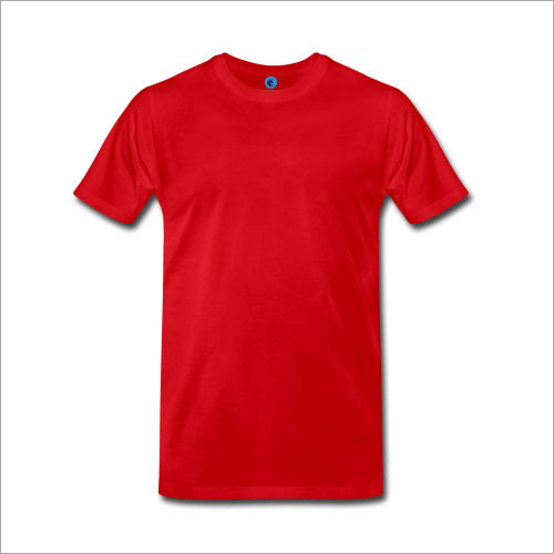 Casual Round Neck T-Shirt - Cotton Fabric, Sizes S, M, L | Bright Red Color, Short Sleeves, Skin-Friendly & Soft Texture