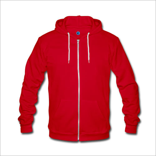 Plain Casual Hoodie - Cotton and Synthetic Blend, Sizes Small to Large, Colors Red, Blue, Green, Orange | Full Sleeve, Adjustable Hood, Washable Design