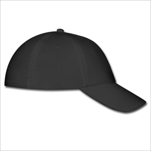 Mens Sports Cap - Cotton Material, Various Sizes, Black Color | Unisex Sports Cap with Flexible Flap, Excellent Finish and Tear Resistance
