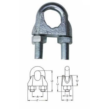 Wire Rope Bull Dog Grip U Clamps