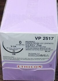 Ethicon Synthetic Absorbable Coated Vicryl Plus Antibacterial Sutures (VP2517)