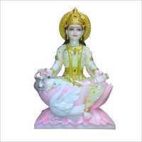Maa Gayatri Statue - Marble, Customized Height 1 To 10 Feet | Hand-carved, Moisture Proof, Eco-friendly, Washable