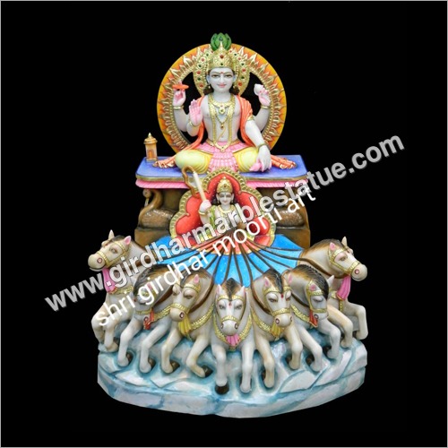 marble Surya Bhagwan Statue marble Surya Bhagwan Statue