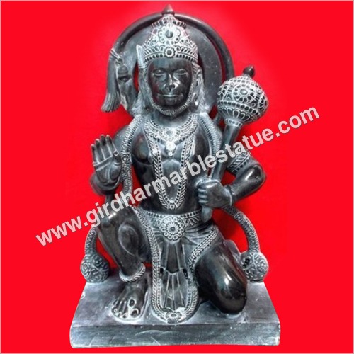 Black Marble Hanuman Statue