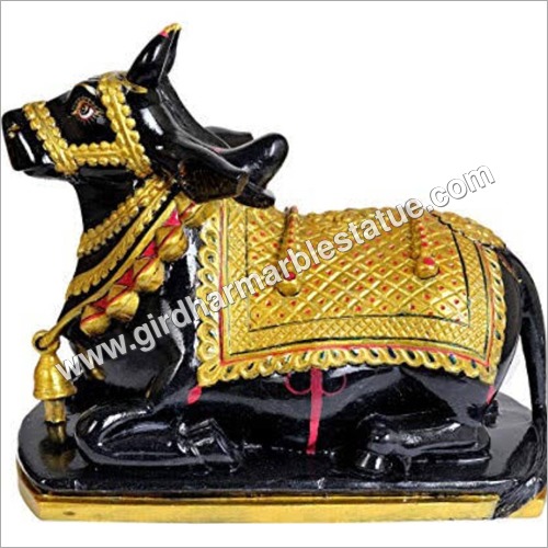 Black Marble Nandi Statue