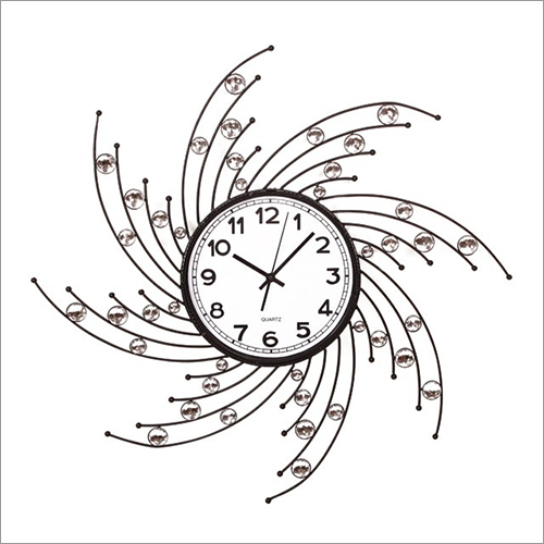 Decorative Wall Clock - Wood & Metal Material, Customized Size - Polished Surface, Premium Quartz Movement