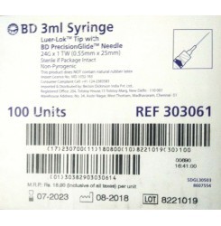 BD - 3ml Syringe (Luer-Lok Tip)