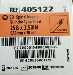 BD Spinal Needle Quincke Type Point (23G)