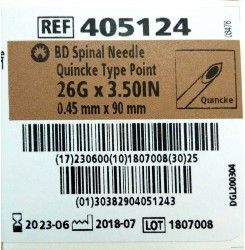 Silver Bd Spinal Needle Quincke Type Point (26G)