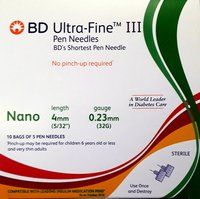 BD Ultrafine III Nano Pen Needle 32G 4MM 5s