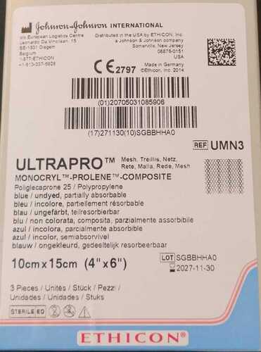 Ethicon Ultrapro Macroporous Partially Absorbable Mesh (UMN3)