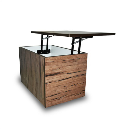 Lift Top Tea Wooden Table - Solid Wood, Polished Brown Finish | Durable, Space Saving, Easy to Clean, Termite Resistant
