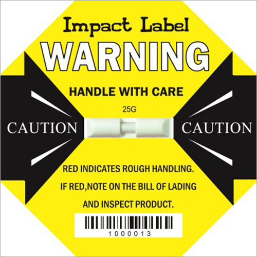 25G Impact Label (L-65) - Advantage: Red Indicate Rough Handling