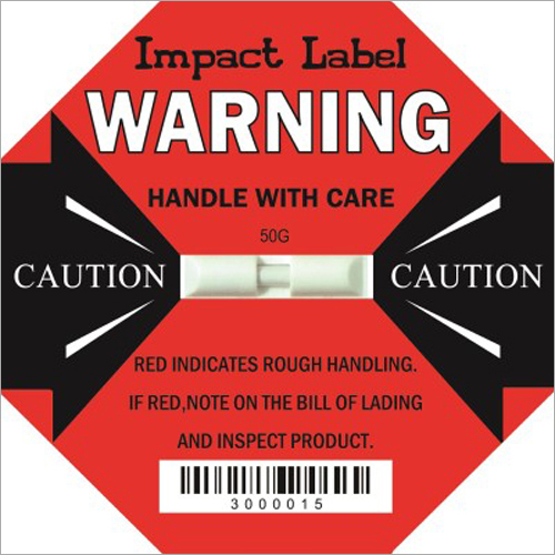 50G Impact Label - Advantage: Red Indicate Rough Handling