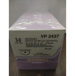 Ethicon Synthetic Absorbable Coated Vicryl Plus Antibacterial Sutures (Polyglactin 910 With Triclosan) (VP2347)