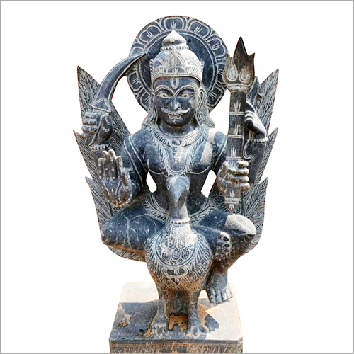 Sani Dev Stone Statue - Polished Stone, Variable Height, Black | Handcrafted, Spiritual, Traditional Design