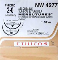 Ethicon Sterilised Surgical Gut Chromic With Needle - Mersutures (Nw4277)