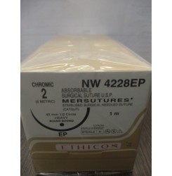 Ethicon Sterilised Surgical Gut Chromic With Needle - Mersutures (Nw4228Ep)