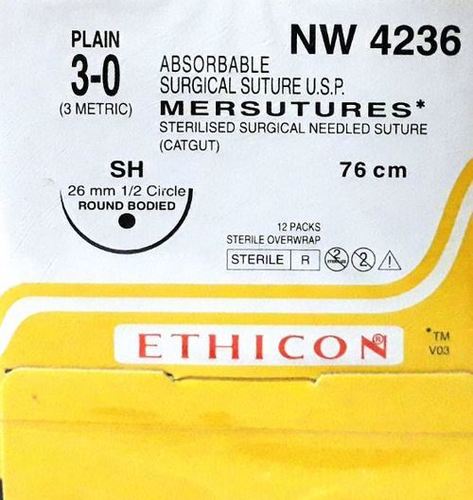 Ethicon Sterilised Surgical Gut Plain (Nw4236)