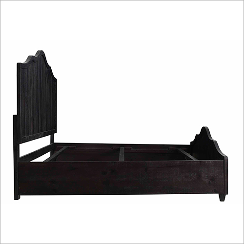 Wooden Bed - Solid Wood, Brown Color | Handmade Artwork, Durable and Easy to Clean, Polished Finish, No Assembly Required, Indoor Home Furniture