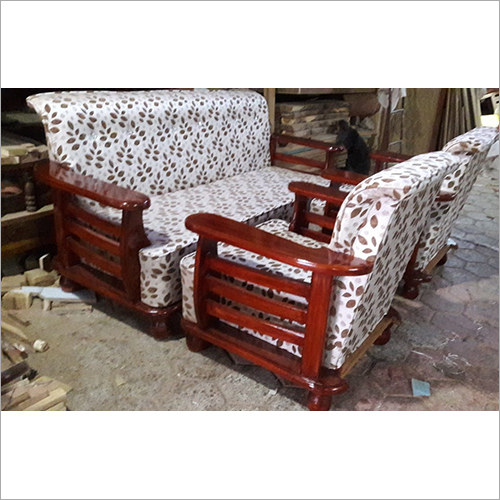 Polished Wooden Sofa Set