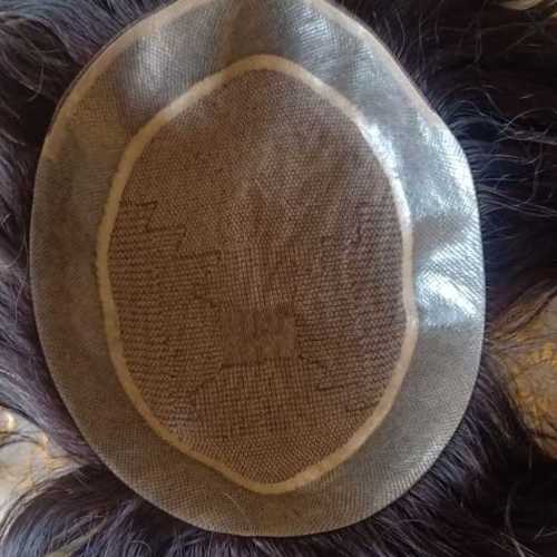 Hair Patch - Skin Base, Customizable Size & Length, Black Color | Breathable, Comfortable, Durable, Invisible Design, Natural Look