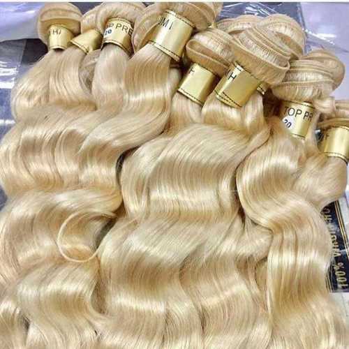 Blonde hair extension