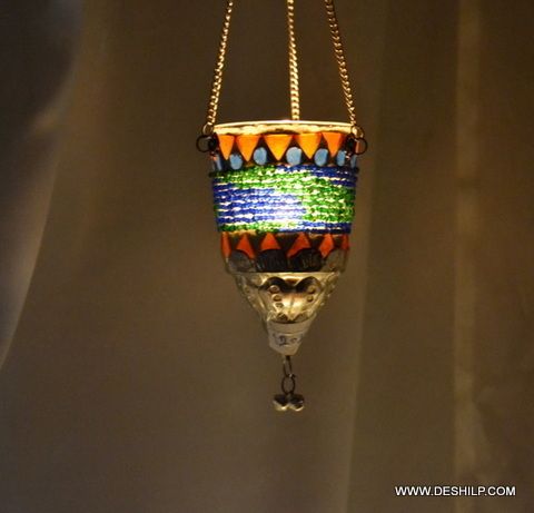 Mosaic T Light Candle Hanging