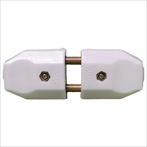 White Plastic 2 Pin Electrical Plug