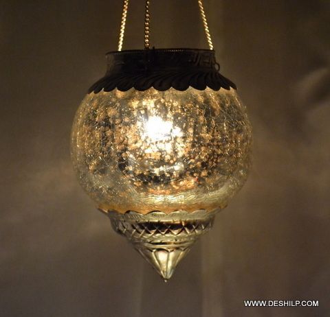 Creak Glass Silver T Light Candle