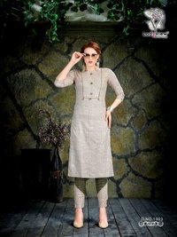 Designer Cotton Kurti with Pant