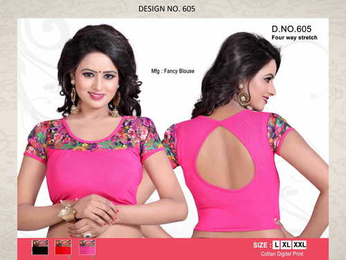 Black Red Pink Cotton Digital Print