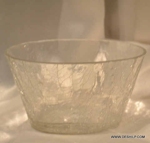 Creack Glass Clear Bowl