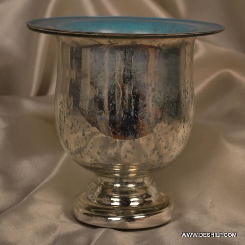 Hurricane Silver Candle Holder