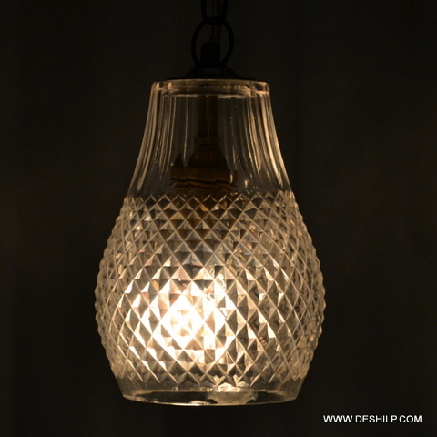 Transparent traditional Cutting Glass Antique Wall Hanging