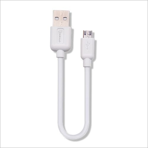 White Portable Charging Short Cable
