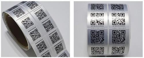 Printed Barcode Sticker Silver Role