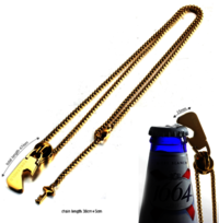 Bottle Opener Zipper Head With Key Pendant Stainless Steel Man Necklace