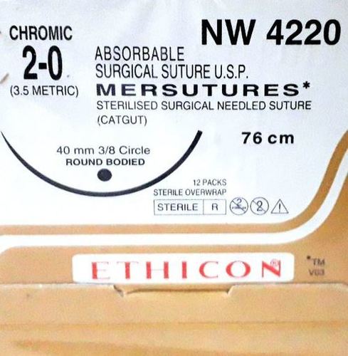 Ethicon Sterilised Surgical Gut Chromic (Nw4220) Ethicon Sterilised Surgical Gut Chromic (Nw4220)
