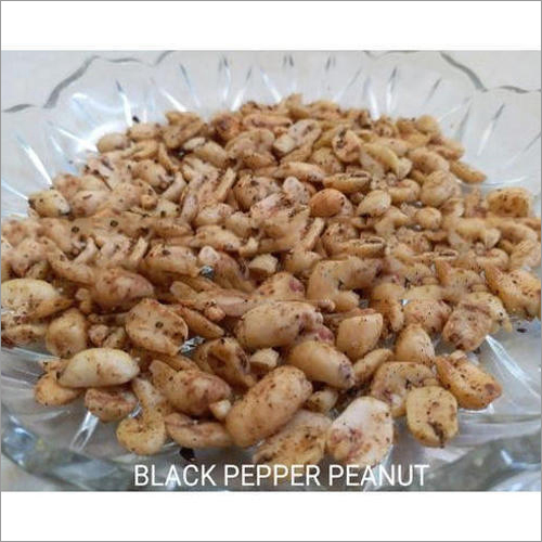 Black Pepper Peanut - 100g Plastic Bag Roasted Peanuts with Spicy Black Pepper Crispy Texture Delicious Snack
