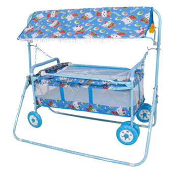 Blue With Printed Eva Baby Cradle