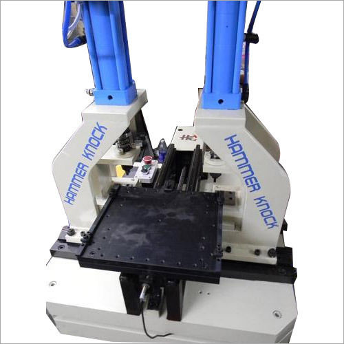 Grey And Blue Dual Head Punching Machine